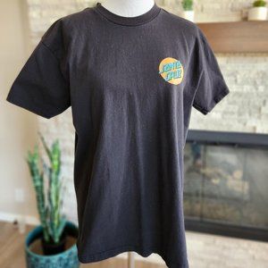 Santa Cruz Skateboards Black Tee with Vibrant Logo